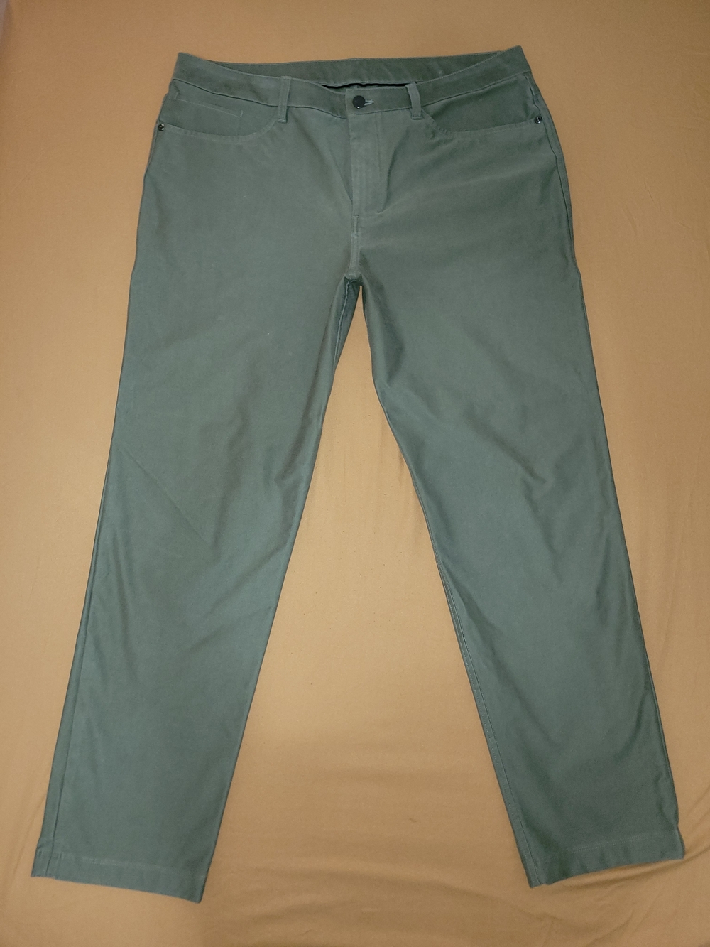 lululemon Men's Olive Green Cotton Twill Casual Pants Sz 36